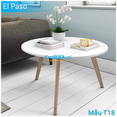 Bàn sofa T18 El Paso mặt gỗ