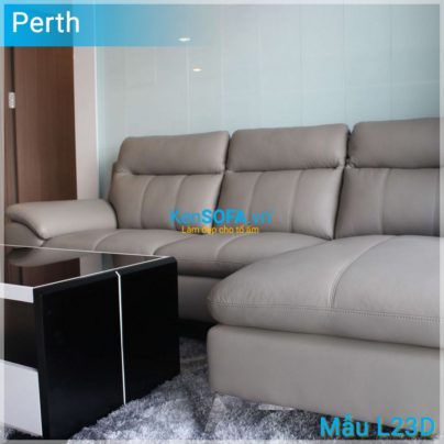 Sofa góc da công nghiệp CC01 Perth da Hàn Quốc nhập khẩu