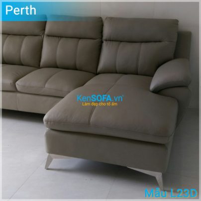 Sofa góc cao cấp L23D Perth da Hàn Quốc nhập khẩu