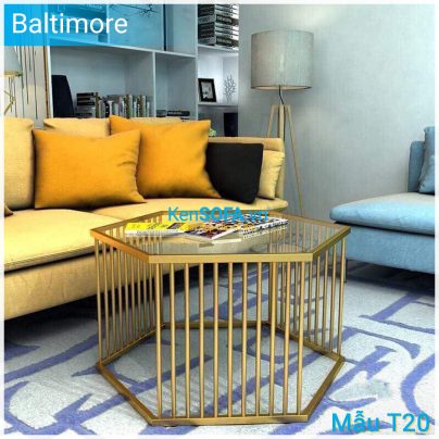 Bàn sofa T20 Baltimore mặt kiếng