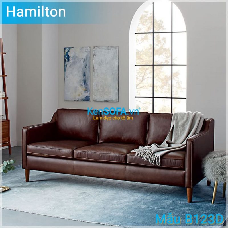 Sofa băng B123D Hamilton 3 chỗ da