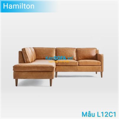Sofa góc L12C1 Hamilton 3 chỗ da