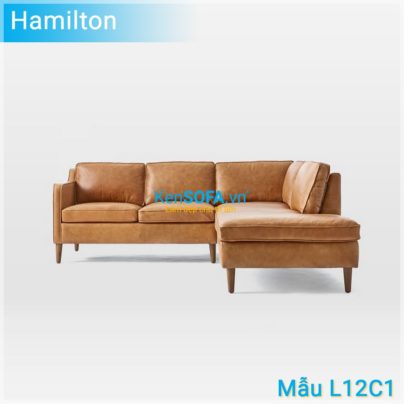 Sofa góc L12C1 Hamilton 3 chỗ da
