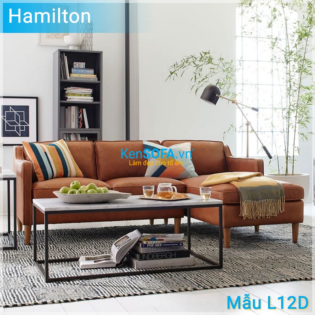 Sofa góc L12D Hamilton da