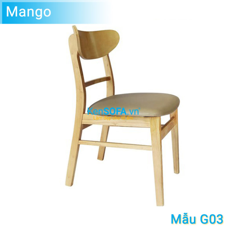 Ghế ăn G03 Mango màu gỗ tự nhiên
