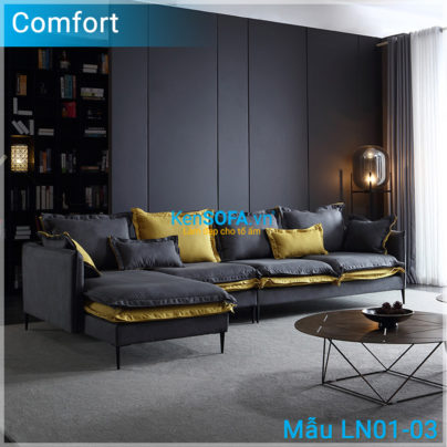 Sofa góc lông vũ cao cấp LN01-03 Comfort