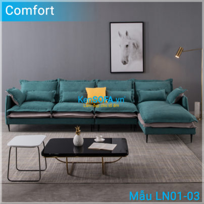 Sofa góc lông vũ cao cấp LN01-03 Comfort