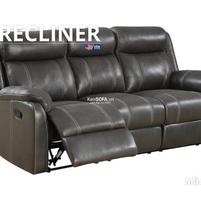 Sofa thư giãn Recliner R04 3 chỗ màu xám Hàng xuất khẩu