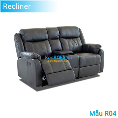 Sofa thư giãn Recliner R04 2 chỗ màu xám Hàng xuất khẩu