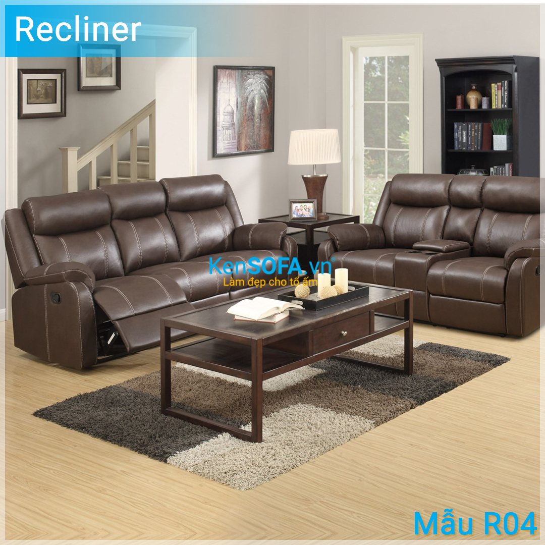 Combo ghế 2 và ghế 3 chỗ sofa thư giãn Recliner R04 Hàng xuất khẩu - Sofa  thư giãn Recliner - KenSOFA.vn