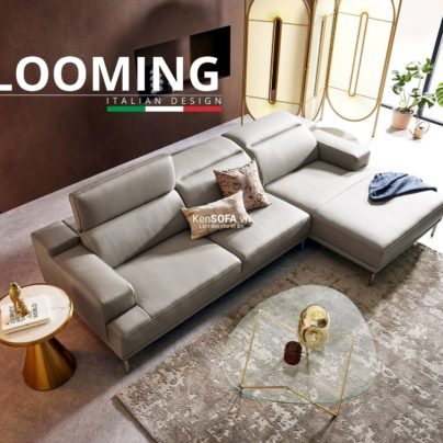 Sofa góc da cao cấp CC17 Blooming da Hàn Quốc nhập khẩu