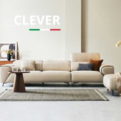 Sofa băng da cao cấp CC28 Clever da Hàn Quốc nhập khẩu