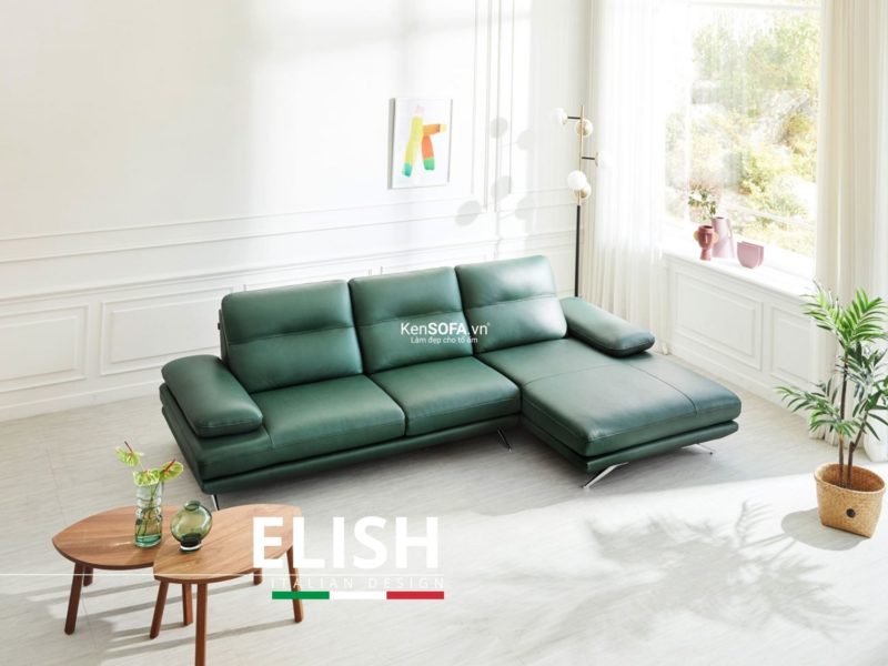 Sofa góc da cao cấp CC35 Elish da Hàn Quốc nhập khẩu