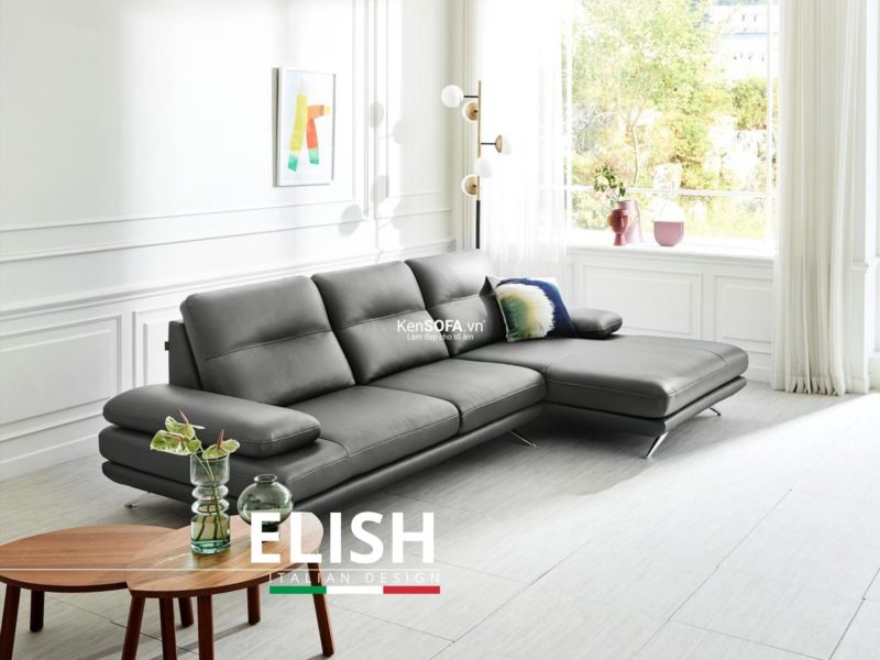 Sofa góc da cao cấp CC35 Elish da Hàn Quốc nhập khẩu