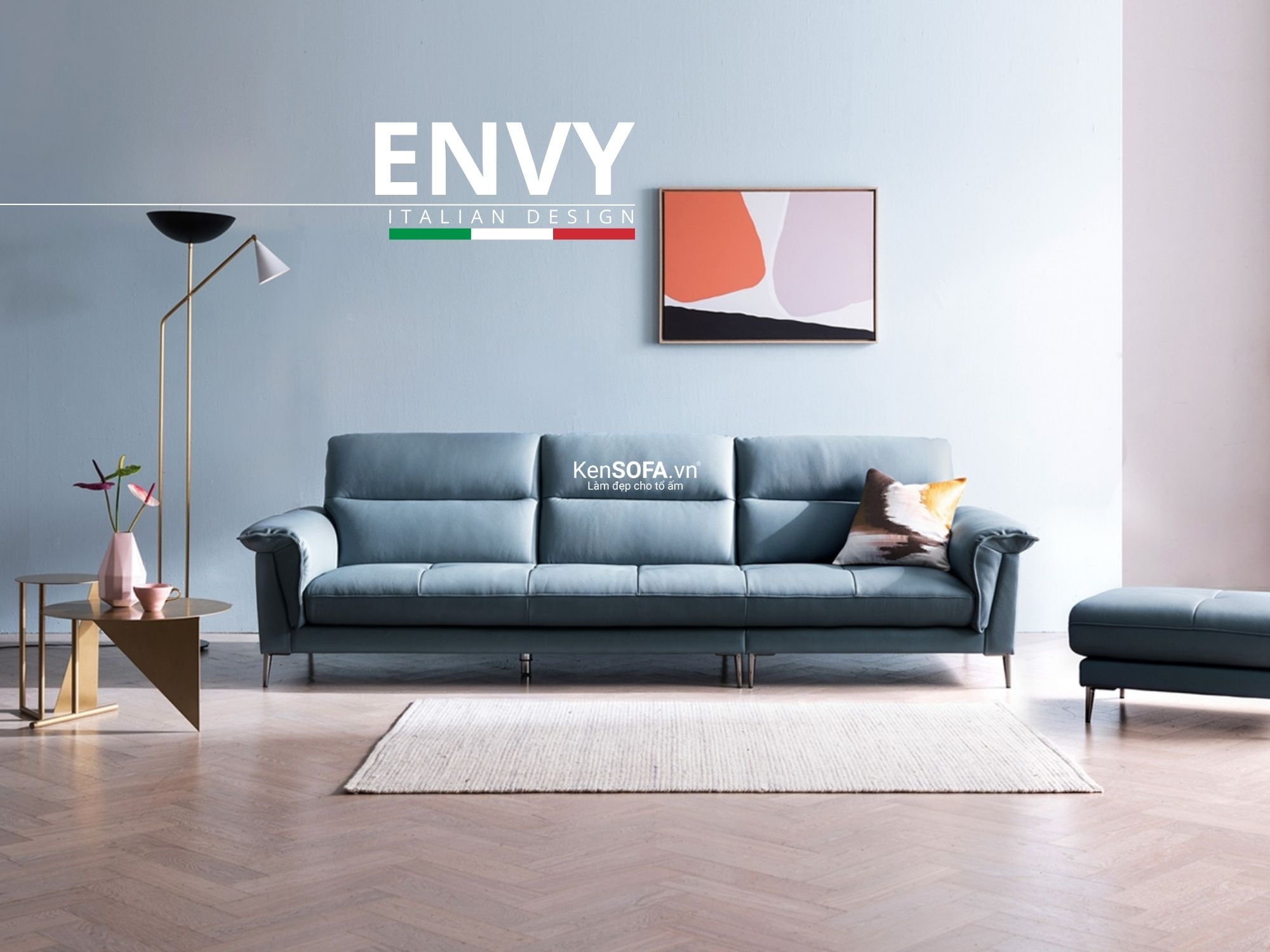 Sofa băng da cao cấp CC36 Envy da Hàn Quốc nhập khẩu