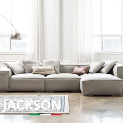Sofa góc da cao cấp CC43 Jackson da Hàn Quốc nhập khẩu