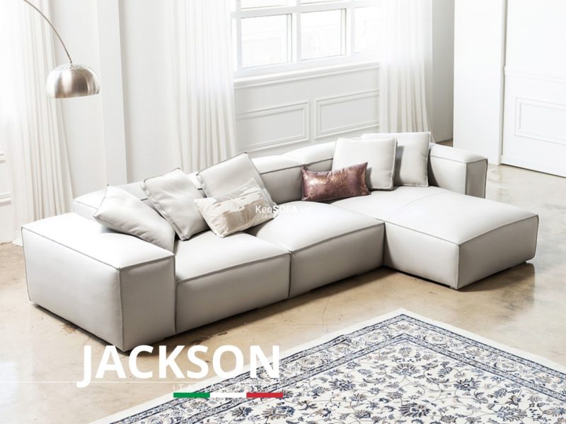 Sofa góc da cao cấp CC43 Jackson da Hàn Quốc nhập khẩu