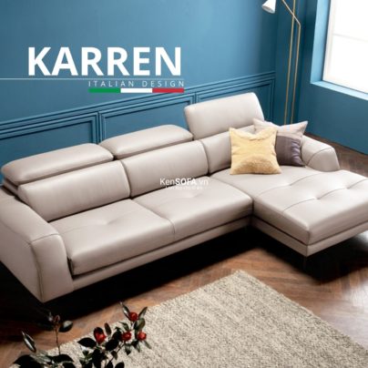 Sofa góc da cao cấp CC45 Karren da Hàn Quốc nhập khẩu