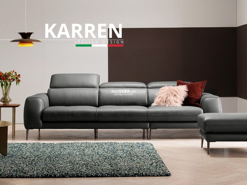 Sofa băng da cao cấp CC45 Karren da Hàn Quốc nhập khẩu