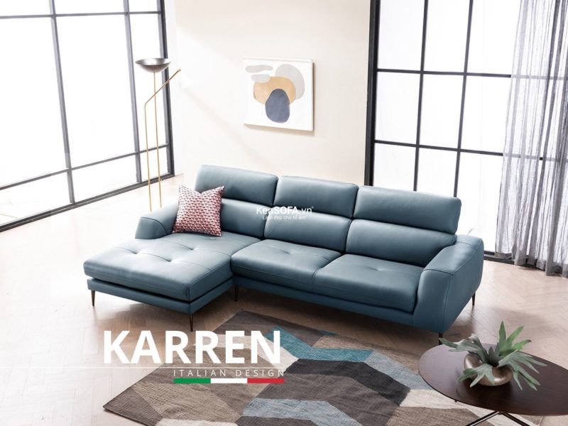 Sofa góc da cao cấp CC45 Karren da Hàn Quốc nhập khẩu