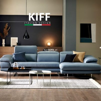 Sofa góc da cao cấp CC46 Kiff da Hàn Quốc nhập khẩu