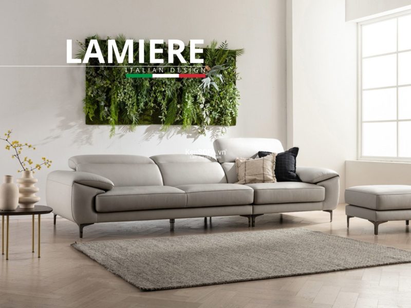 Sofa băng da cao cấp CC49 Lamiere da Hàn Quốc nhập khẩu