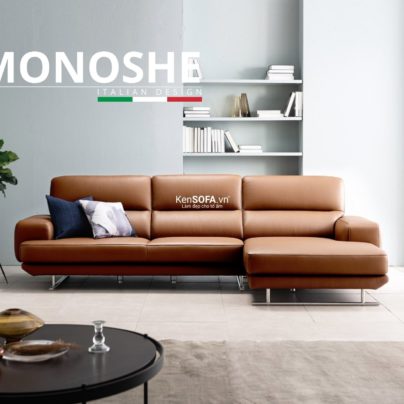 Sofa góc da cao cấp CC63 Monoshe da Hàn Quốc nhập khẩu