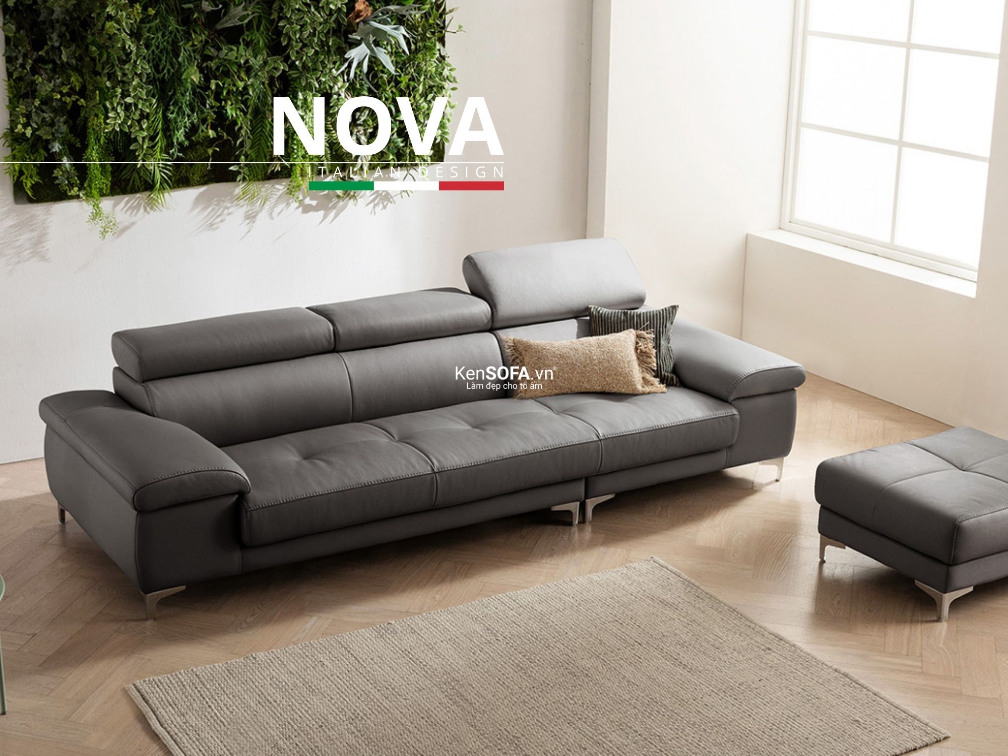 Sofa băng da cao cấp CC70 Nova da Hàn Quốc nhập khẩu
