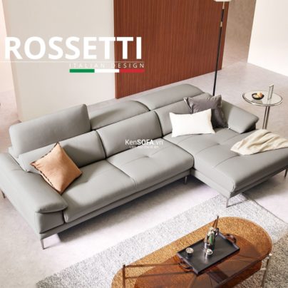 Sofa góc da cao cấp CC73 Rossetti da Hàn Quốc nhập khẩu