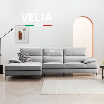 Sofa góc da cao cấp CC83 Velia da Hàn Quốc nhập khẩu
