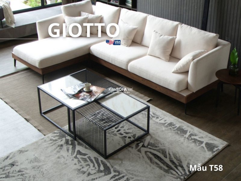 Cặp bàn sofa T58D mặt đá Giotto