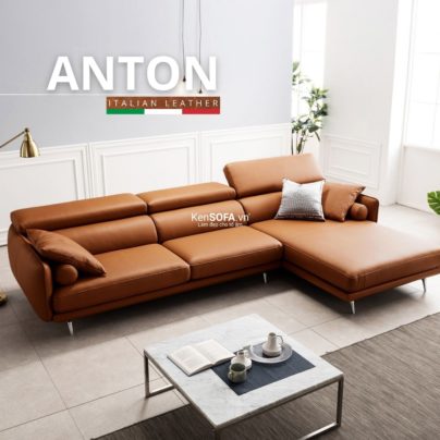 Sofa góc da bò Ý 🇮🇹 DA06 Anton nhập khẩu