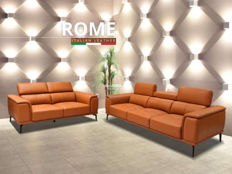 Sofa băng da bò Ý 100% 🇮🇹 DA01 Rome nhập khẩu
