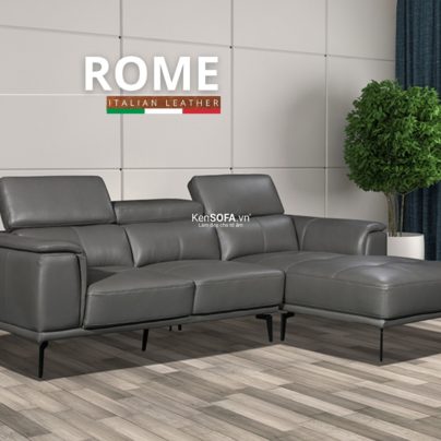 Sofa góc da bò Ý 100% 🇮🇹 DA03 Rome nhập khẩu