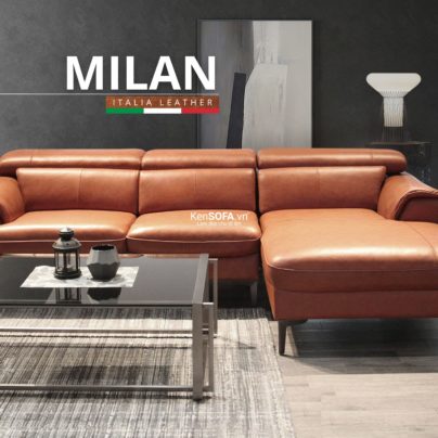 Sofa góc da bò Ý 100% 🇮🇹 DA02 Milan nhập khẩu