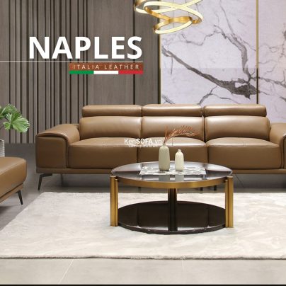 Sofa băng da bò Ý 100% 🇮🇹 DA03 Naples nhập khẩu