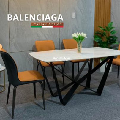 Bộ bàn ăn Balenciaga C07 và 4 ghế Evar G33 nhập khẩu