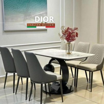 Bộ bàn ăn Dior C33 và 6 ghế Louis G16 nhập khẩu