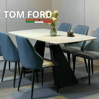 Bộ bàn ăn Tomford C05 và 6 ghế Sheraton G02 nhập khẩu