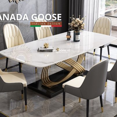 Bộ bàn ăn Canada Goose C14 và 6 ghế Monet G14 nhập khẩu