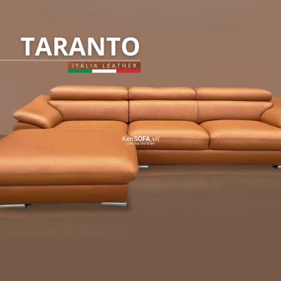 Sofa góc da bò Ý 100% 🇮🇹 DA19 Taranto nhập khẩu