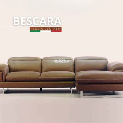 Sofa góc da bò Ý 100% 🇮🇹 DA34 Bescara nhập khẩu