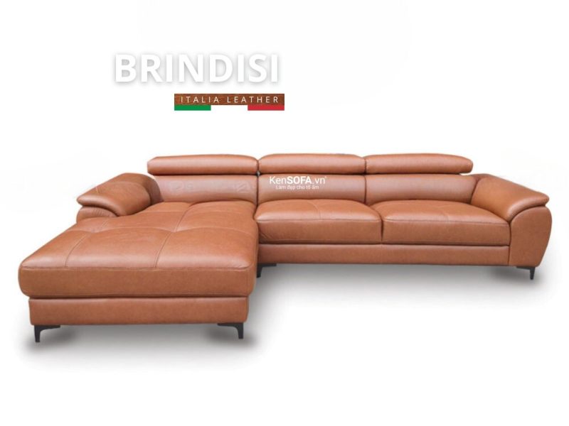 Sofa góc da bò Ý 100% 🇮🇹 DA51 Brindisi nhập khẩu