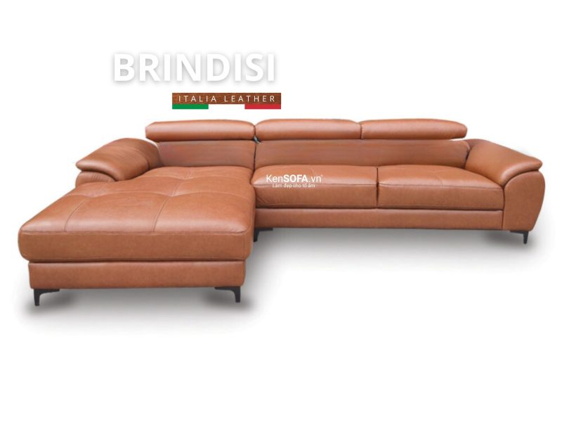 Sofa góc da bò Ý 100% 🇮🇹 DA51 Brindisi nhập khẩu