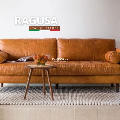 Sofa băng da bò Ý 100% 🇮🇹 DA61 Ragusa nhập khẩu