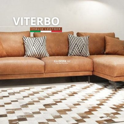 Sofa góc da bò Ý 100% 🇮🇹 DA71 Viterbo nhập khẩu