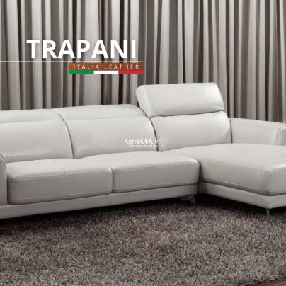 Sofa góc da bò Ý 100% 🇮🇹 DA72 Trapani nhập khẩu