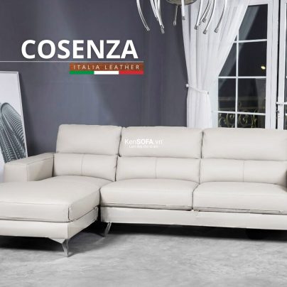 Sofa góc da bò Ý 100% 🇮🇹 DA73 Cosenza nhập khẩu
