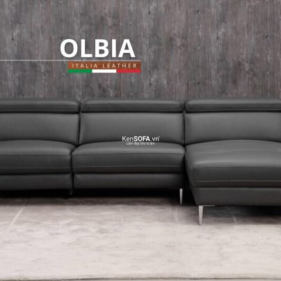 Sofa góc da bò Ý 100% 🇮🇹 DA81 Olbia nhập khẩu