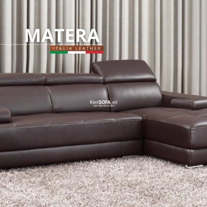 Sofa góc da bò Ý 100% 🇮🇹 DA82 Matera nhập khẩu